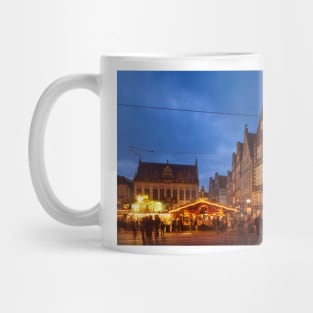 Christmas market, Bremen market square, Bremen, winter, dusk Mug